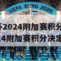 欧洲杯2024附加赛积分(欧洲杯2024附加赛积分决定晋级)