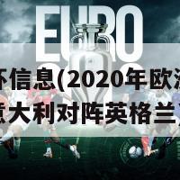 欧洲杯信息(2020年欧洲杯决赛：意大利对阵英格兰)